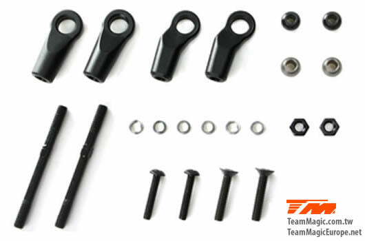 TM561325 Steering rod ball end set (B8ER) Team Magic