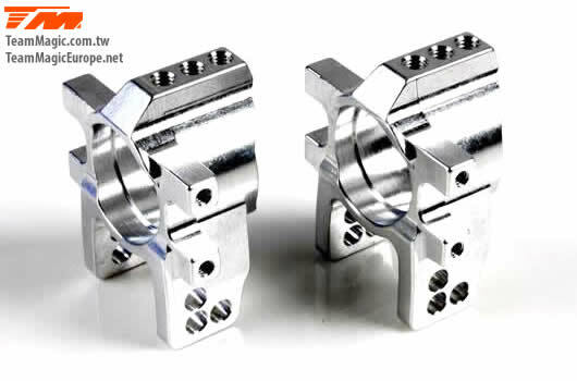 TMK2157S MF Alloy Rear Hub Carrier silver E4D Team Magic