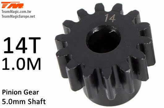 TMK6602-14 Pinoion gear M1 for 5mm shaft 14T