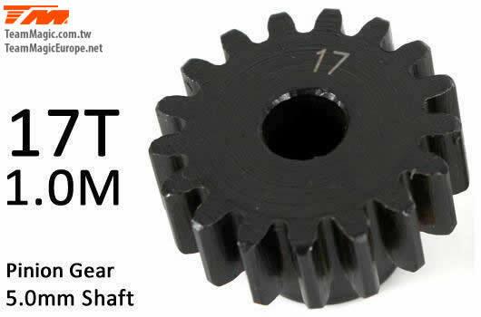 TMK6602-17 Pinoion gear M1 for 5mm shaft 17T