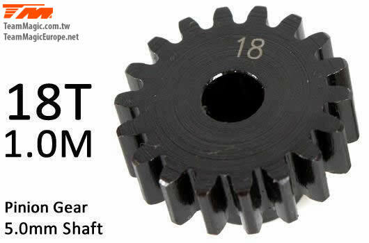TMK6602-18 Pinoion gear M1 for 5mm shaft 18T