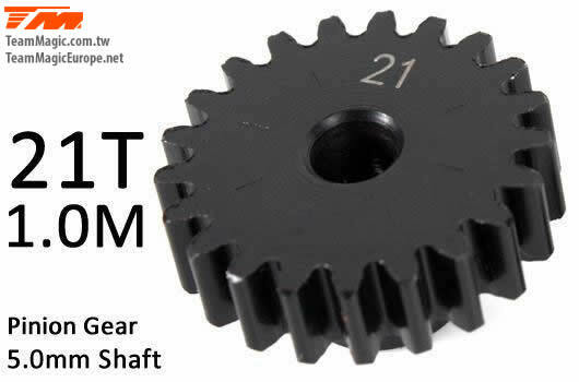 TMK6602-21 Pinoion gear M1 for 5mm shaft 21T