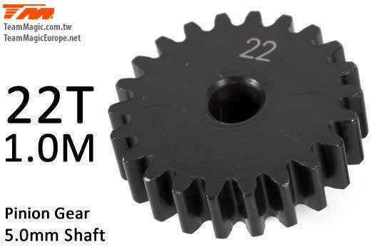 TMK6602-22 Pinoion gear M1 for 5mm shaft 22T