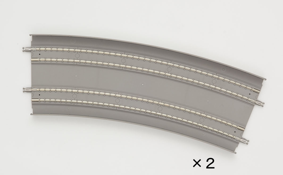 Tomix N Curved Double Slab Track 21-1/4" & 19-3/4" Radius, 22.5° (2) TMX01169