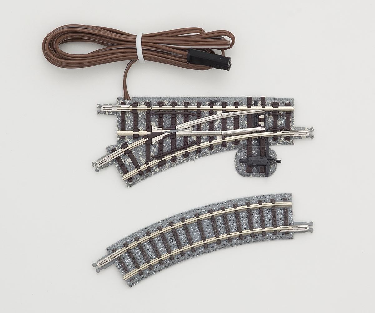 Tomix N Electric Turnout Track Left Hand 5-1/2" 140mm Radius, 30° TMX01232