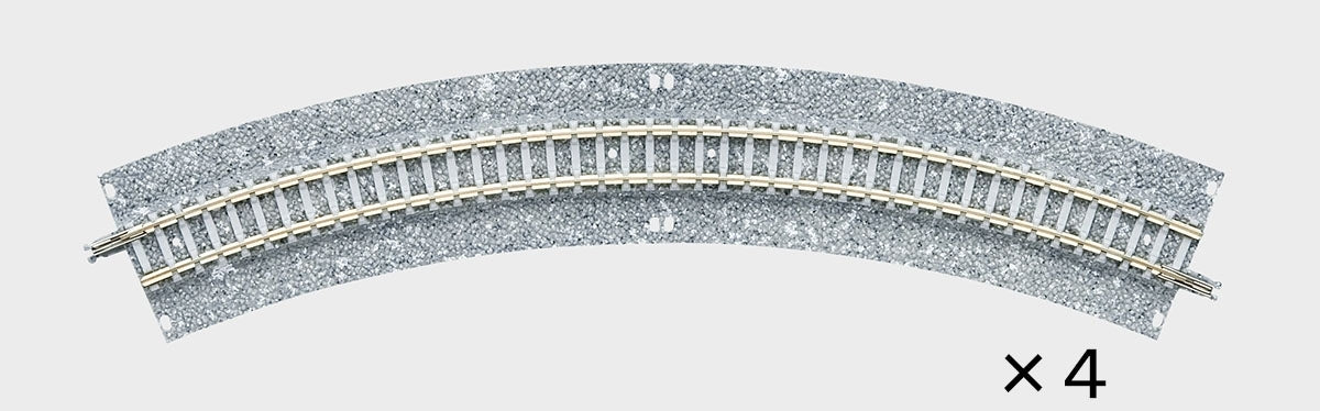 Tomix N Curve Wide PC Track 11" 280mm Radius, 45° (4) TMX01771