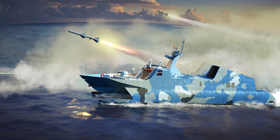 TR00108 Trumpeter 1/144 PLA Navy Type 22 Missile Boat Trumpeter