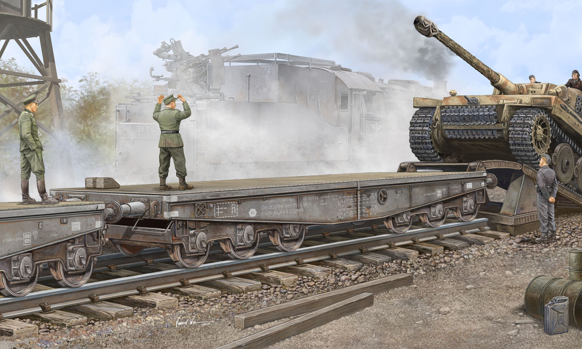 TR00221 Trumpeter 1/35 Schwere Plattformwagen Type SSyms 80 Trumpeter