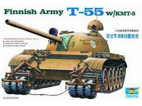 TR00341 Trumpeter 1/35 Finnish Army T-55 w/KMT-5 Trumpeter