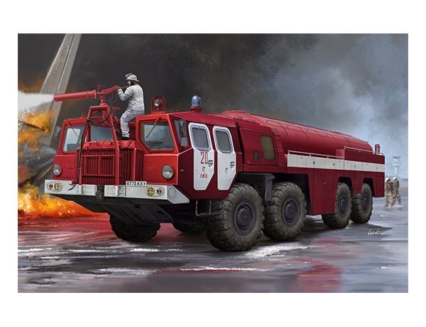 TR01074 Trumpeter 1/35 Airport Fire Fighting Vehicle AA-60 (MAZ-7310) 160.01 Plastic Model Kit Trumpeter