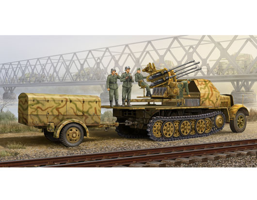TR01524 Trumpeter 1/35 German 2cm Flakvierling 38 auf Selbstfahrlafette (Sd.Kfz.7/1 Late Version) Trumpeter