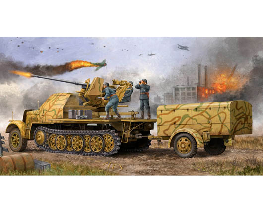 TR01526 Trumpeter 1/35 German 3.7cm Flak 37 auf Selbstfahrlafette (Sd.Kfz.7/2 late version) Trumpeter