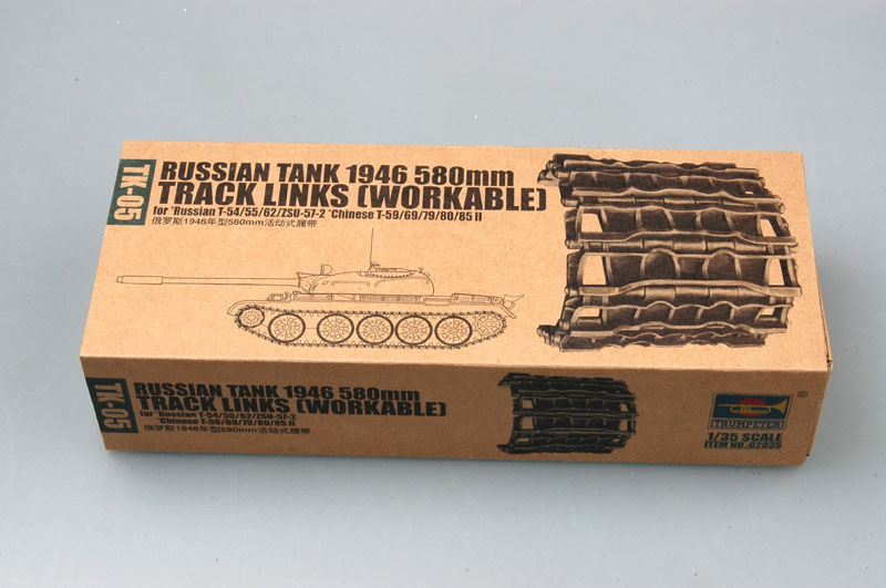 TR02035 Trumpeter 1/35 Russian 580mm Track Links *Russian T-54/55/62/ZSU-57-2 *Chinese T-59/69 Trumpeter