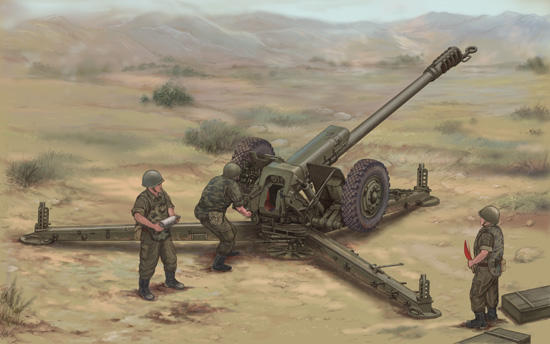 TR02329 Trumpeter 1/35 Soviet D30 122mm Howitzer - Late Version Trumpeter