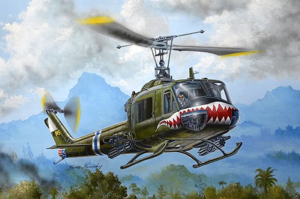 Trumpeter 1/35 UH-1B Huey - Gunship Plastic Model Kit TR05112