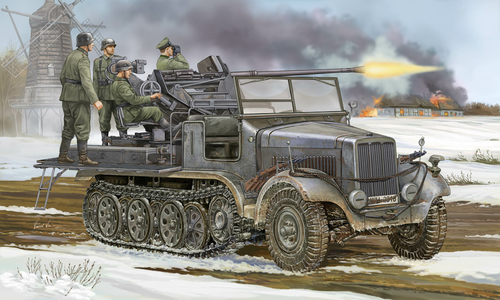 TR05532 Trumpeter 1/35 German Sd.Kfz.6/2 3.7cm Flak 37 auf Selbstfahrlafette Trumpeter