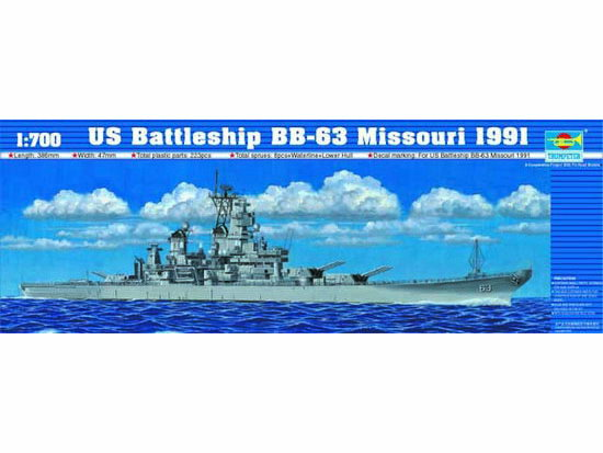TR05705 Trumpeter 1/700 U.S. Battleship BB-63 Missouri 1991 Trumpeter