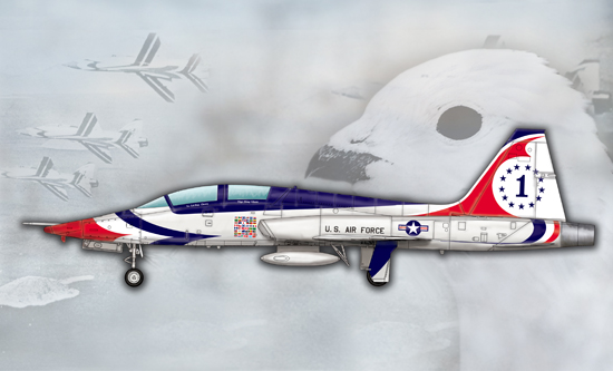 TR05809 Trumpeter 1/48 US T-38A Talon - Thunderbird Trumpeter