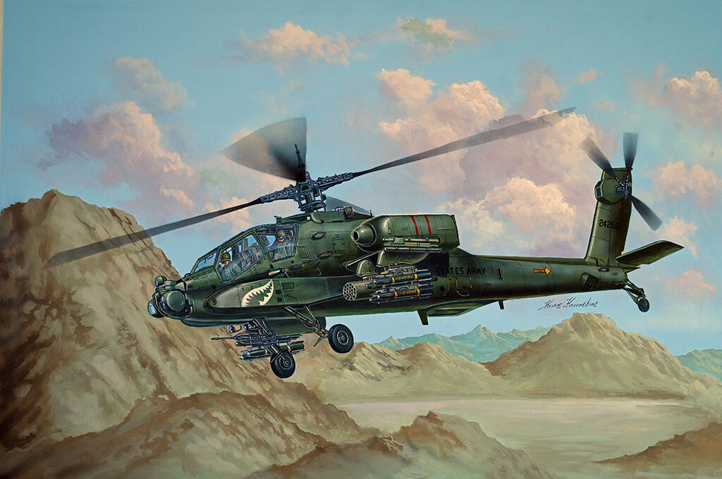 Trumpeter 1/48 AH-64A Apache Plastic Model Kit TR05838