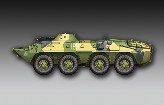 TR07138 Trumpeter 1/72 Russian BTR-70 APC late version Trumpeter