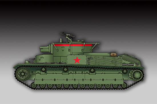 TR07150 Trumpeter 1/72 Soviet T-28 Medium Tank (Welded) Trumpeter