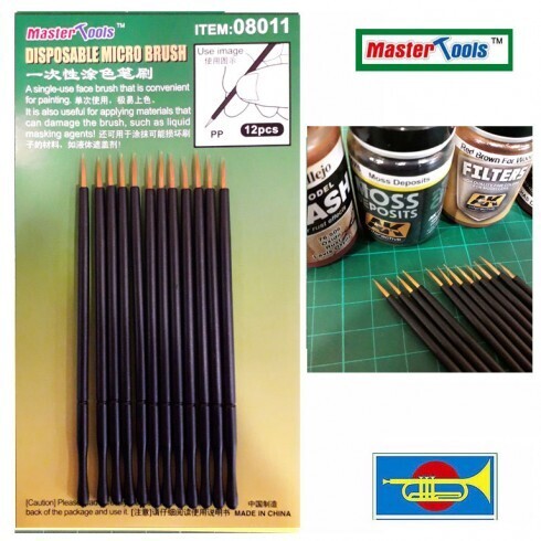TR08011 Trumpeter Disposable Micro Brush Modelling Tool Trumpeter