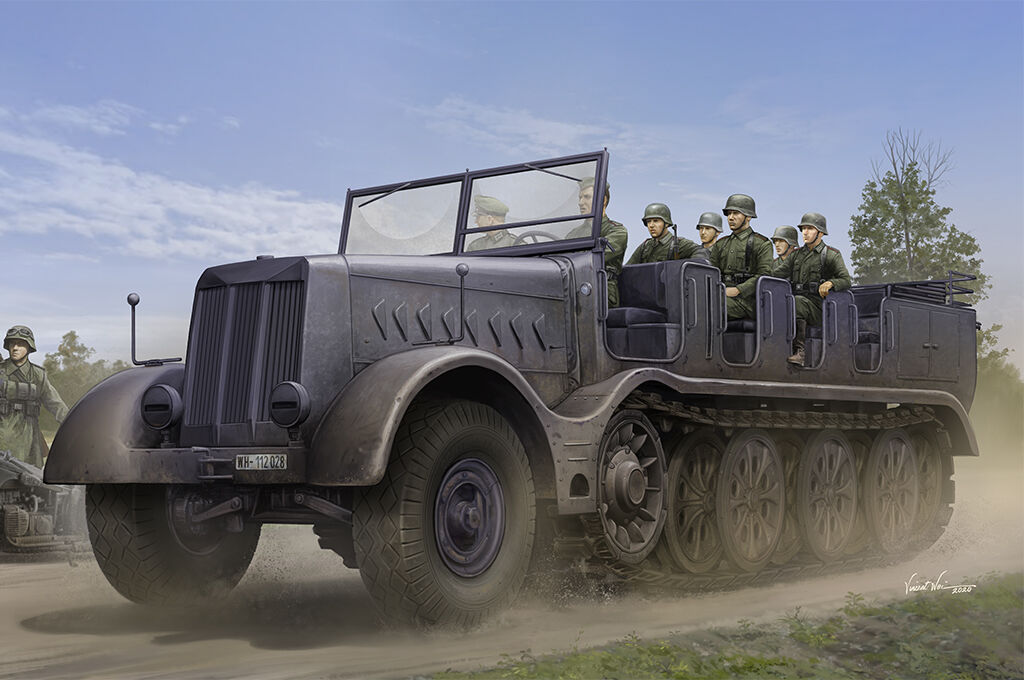 Trumpeter 1/35 Schwerer Zugkraftwagen 18 t Sd.Kfz.9 Artillery Version Plastic Model Kit TR09575