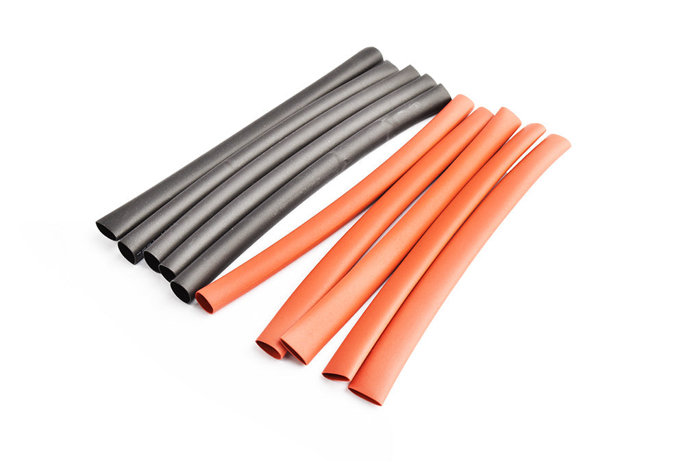 TRC-1502-5 5mm PE heat shrink red & black-10cm long, 5sets/bag Tornado