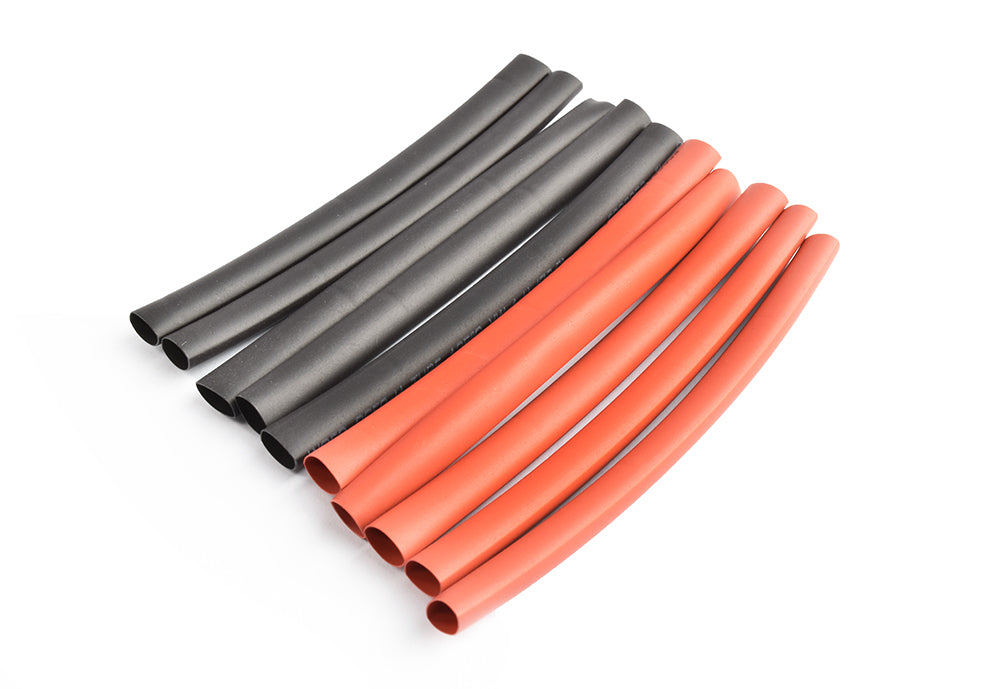 TRC-1502-6 6mm PE heat shrink red & black-10cm long, 5sets/bag Tornado