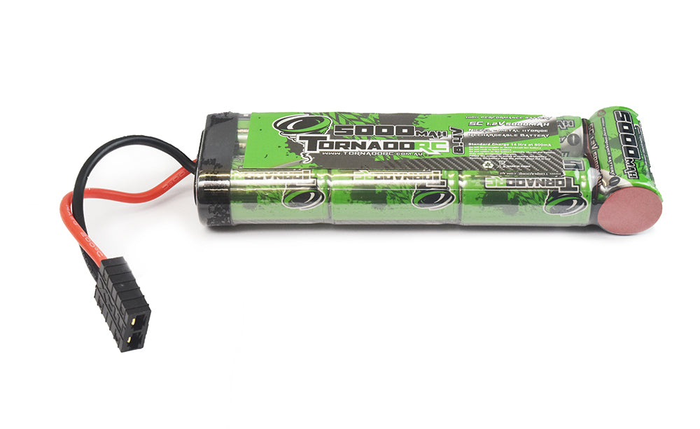 TRC-5000F-7C-TRX Tornado RC NIMH 5000mah 8.4V STICK TRX PLUG-FLAT Tornado