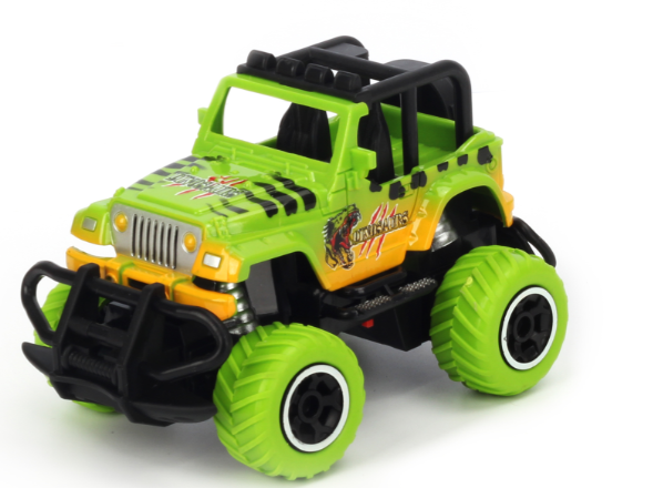 TRC-6146S-G 1:43 Scale mini off-road graffito jeep  Green RTR car  Body, (Requires AA Batteries)