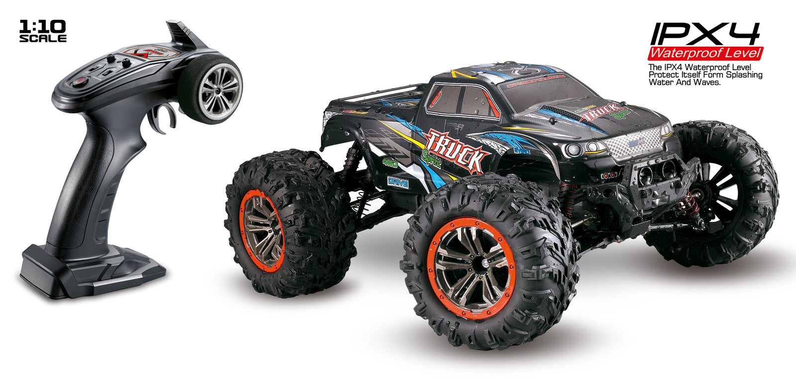 TRC-9125 Tornado RC 1/10 IPX4 4WD Brushed Monster Truck Tornado