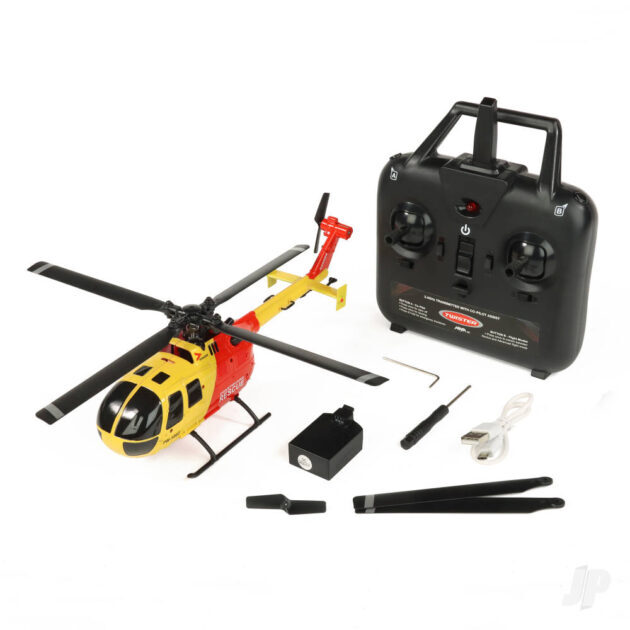 TWST1002YR BO-105 Scale 250 Flybarless Helicopter with 6 Axis Stabilisation and Altitude Hold (Yellow/Red)