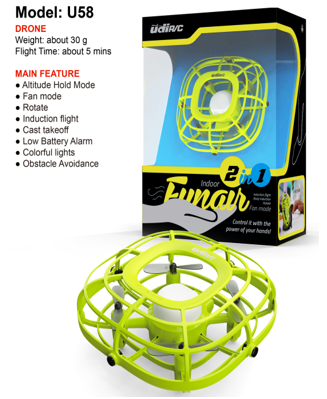 UDI-U58 UDIRC U58 Gesture control drone , Cast takeoff , Rotate , Obstacle avoidance , altitude hold & low battery alarm (outer 16) UDI