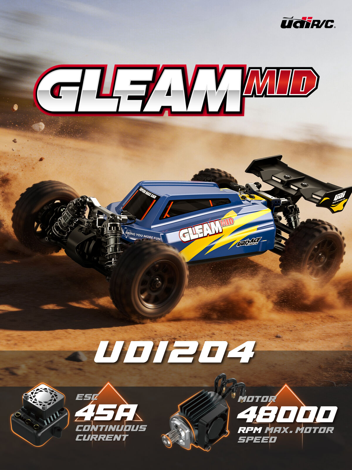 1/12 2.4G 4WD Buggy (Top-Tier Brushless Version) UDI-UD1204-B