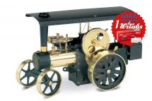 Wilesco D 496 Steam Traction Engine black/brass, with RC control W00496