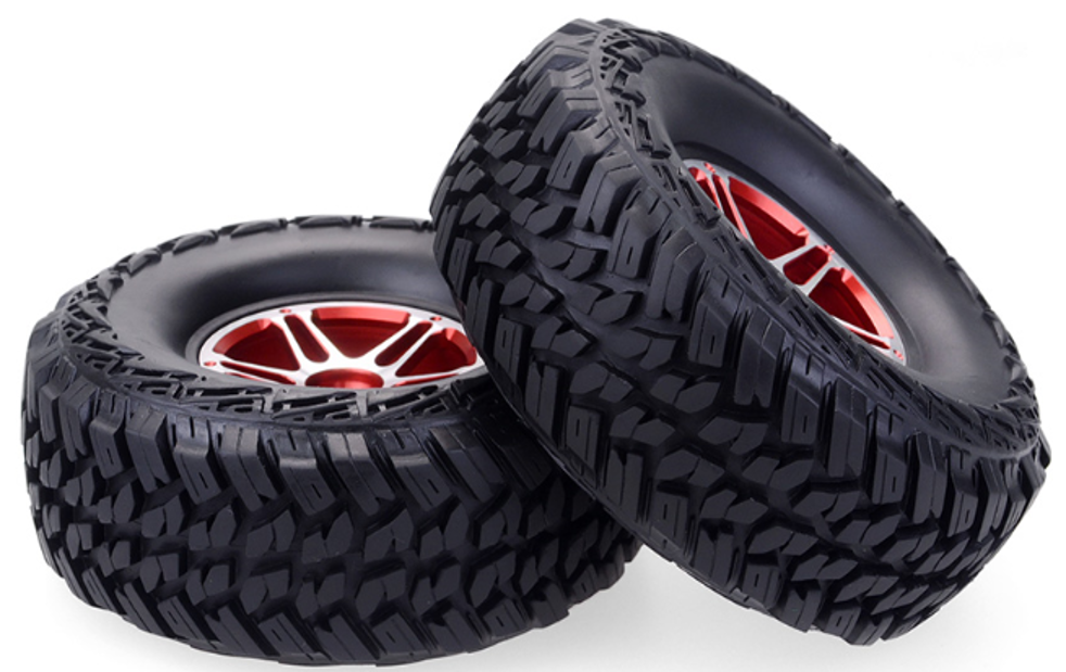 ZD10025 ZD Racing 1.9inch 1/10 RC Crawler truck wheels tires Red ZD Racing