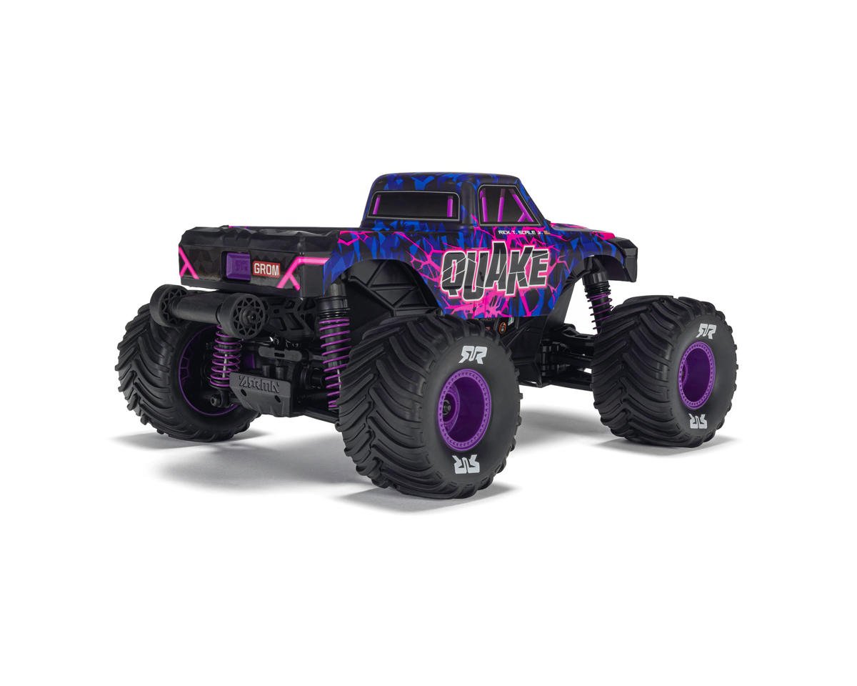 Arrma Quake Grom 4X4 1/16 Monster Truck RTR, Purple ARA2137T3