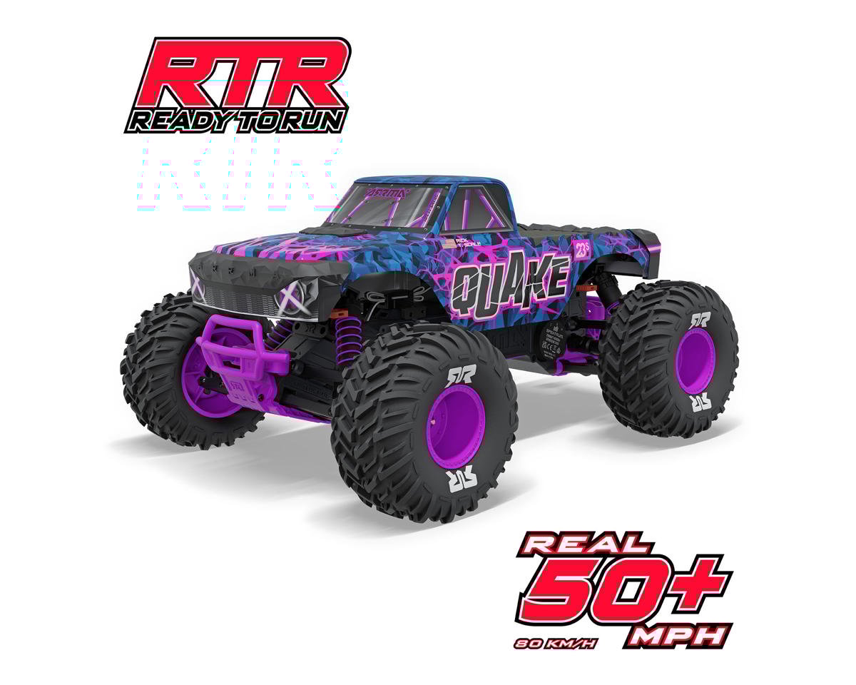 Arrma Quake 223S DSC 1/10 RTR Brushless 2WD Monster Truck (Purple) ARA3537T3 Arrma
