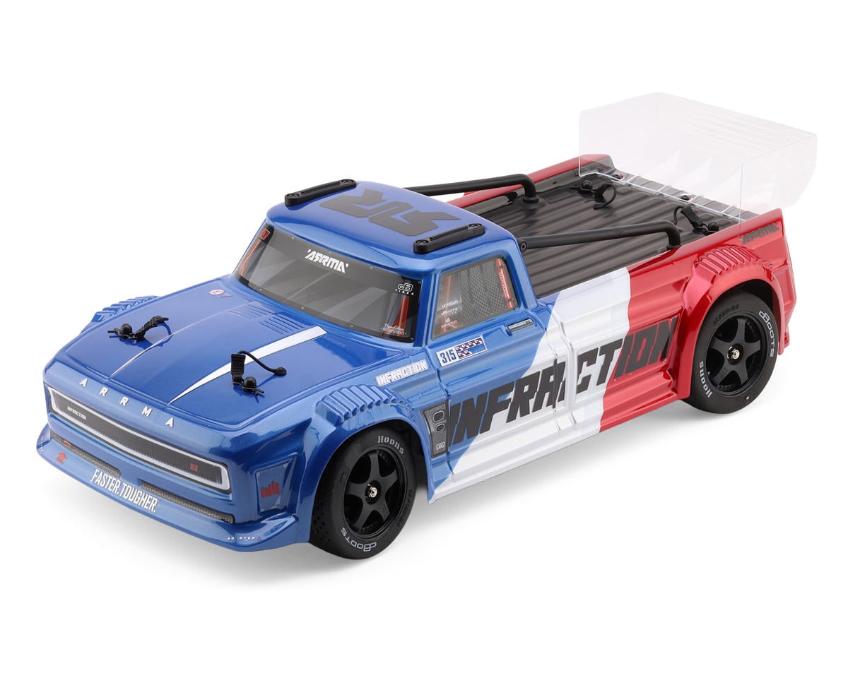 Arrma Infraction 223S DSC 1/8 4X4 RTR Brushless All-Road Car, RTR, Blue/Red ARA4315V4T1