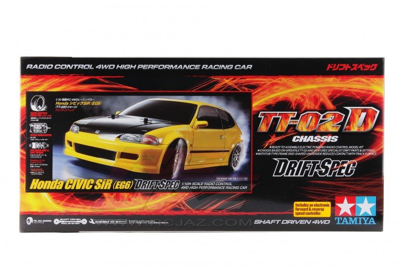 Tamiya 58637 1/10 TT-02D Honda Civic SiR EG6 Drift Package