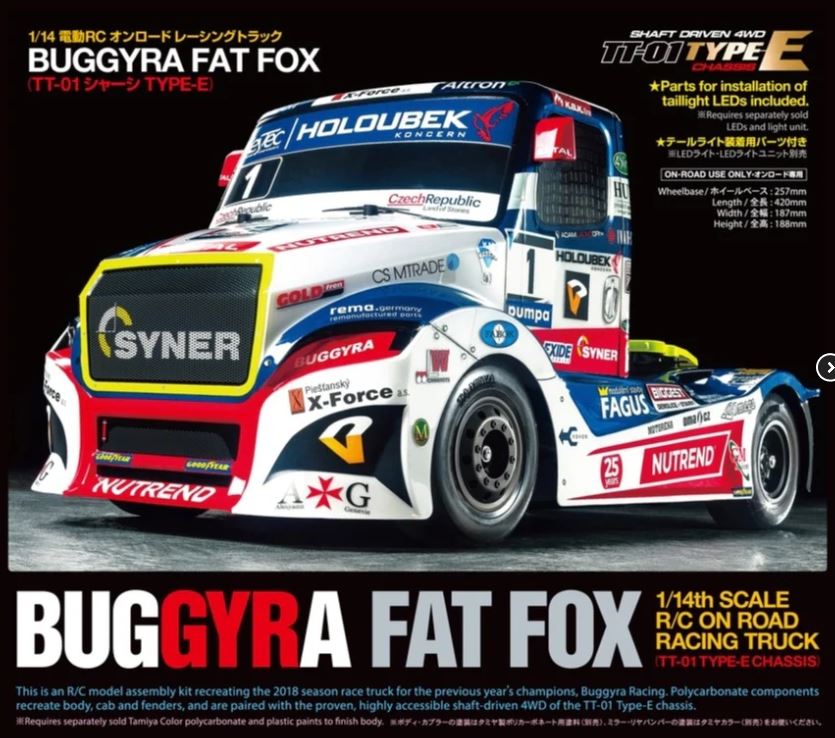 Tamiya 58661 Buggyra Fat Fox 1/14 Racing Truck (TT-01E Chassis)