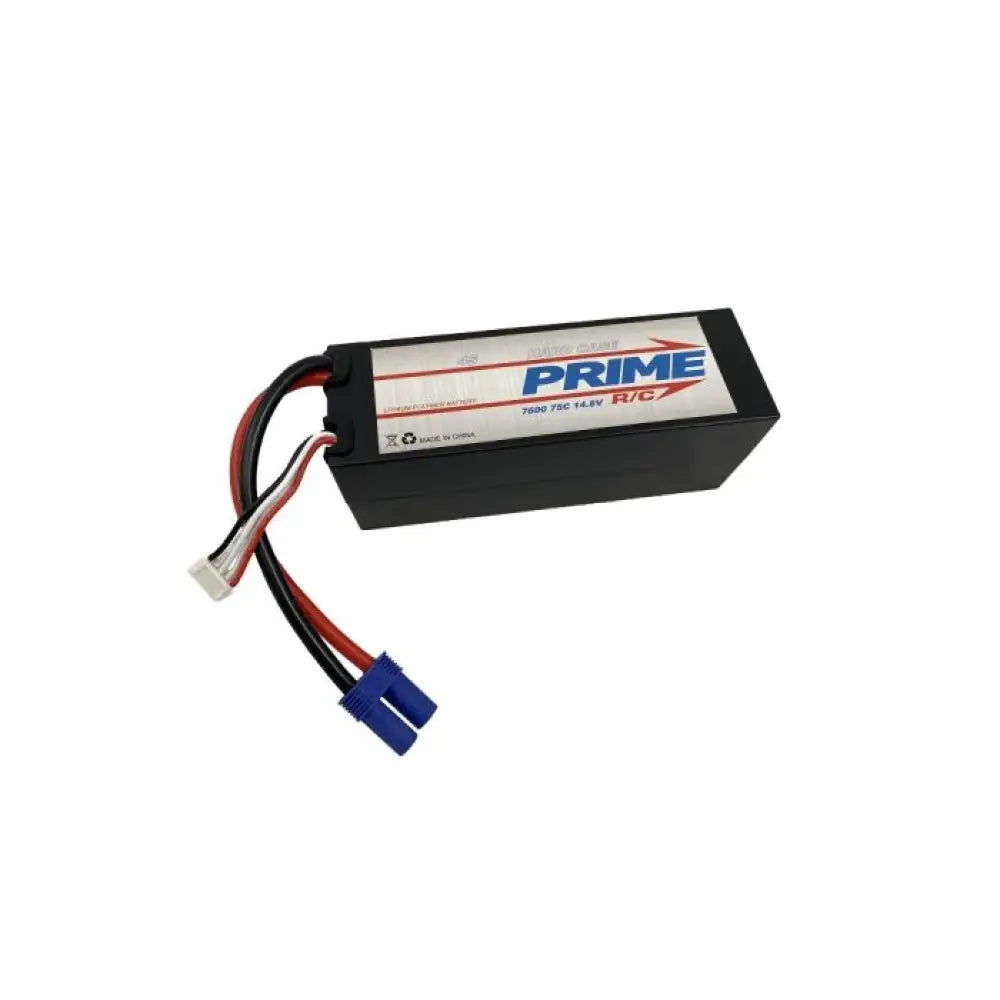Prime RC 7600mAh 4S 14.8v 75C Hard Case LiPo Battery with EC5 Connector Prime