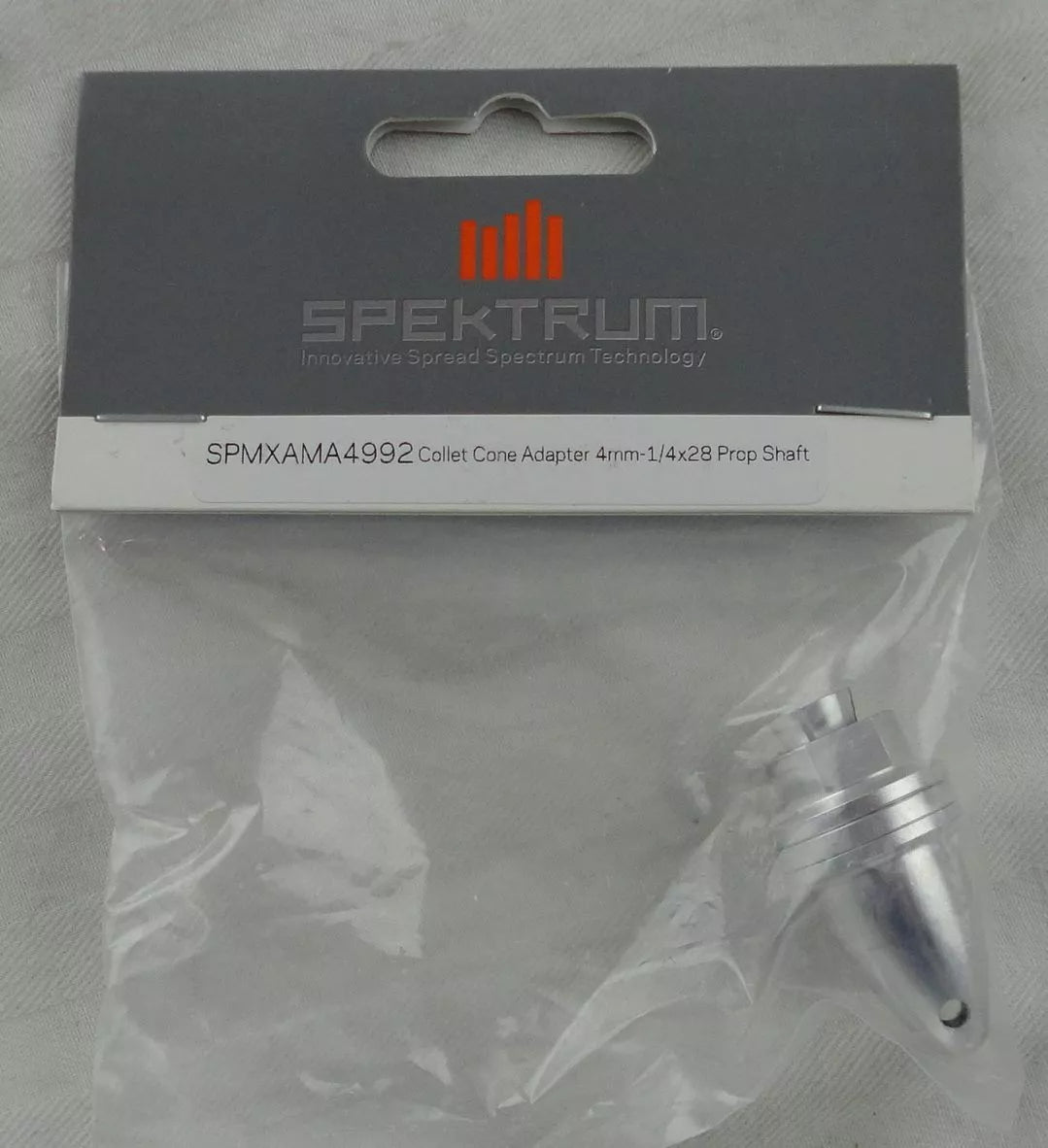 SPMXAMA4936 Spektrum Set Screw Prop Adapter, 4.0mm to 1/4x28 Spektrum
