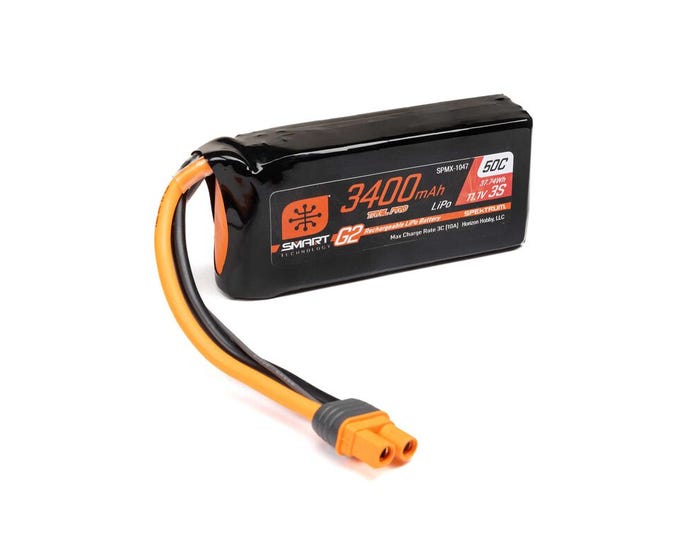 Spektrum Smart G2 Trail Pro 3400mah 3S 11.1V 50C LiPo Battery with IC3 Connector Spektrum