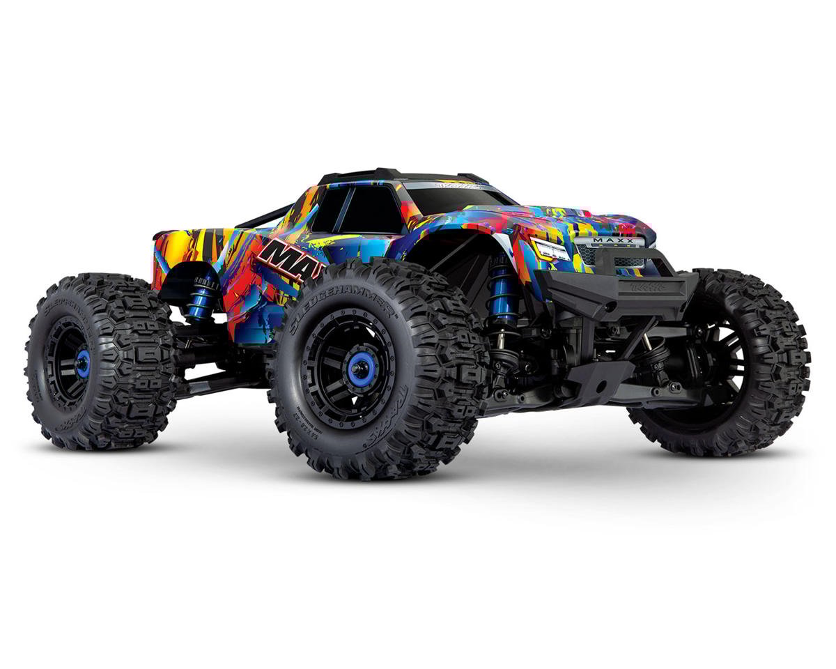 Traxxas Maxx WideMaxx 1/10 Brushless RTR 4WD Monster Truck (Rock and roll) w/TQi 2.4GHz Radio & TSM 89086-4