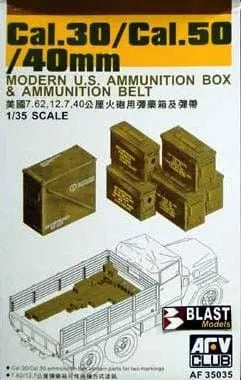 AFV Club AF35035 1/35 40mm/Cal.30/Cal.50mm Ammo Box Plastic Model Kit AFV