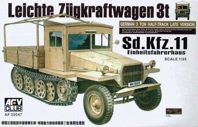AFV Club AF35040 1/35 German Sd.Kfz.11 3Ton Half Track Plastic Model Kit AFV