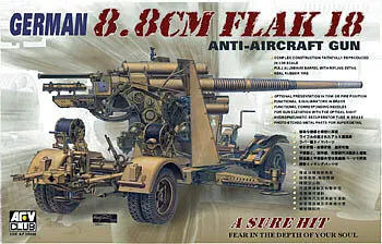 AFV Club AF35088 1/35 German 8.8cm Flak-18 AA Gun Plastic Model Kit AFV