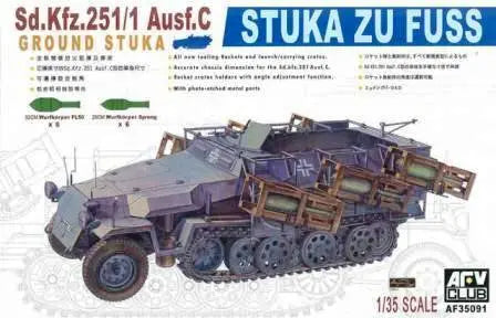 AFV Club AF35091 1/35 German Sd.Kfz.25 Ausf.C Stuka Zu Fuzz Plastic Model Kit AFV